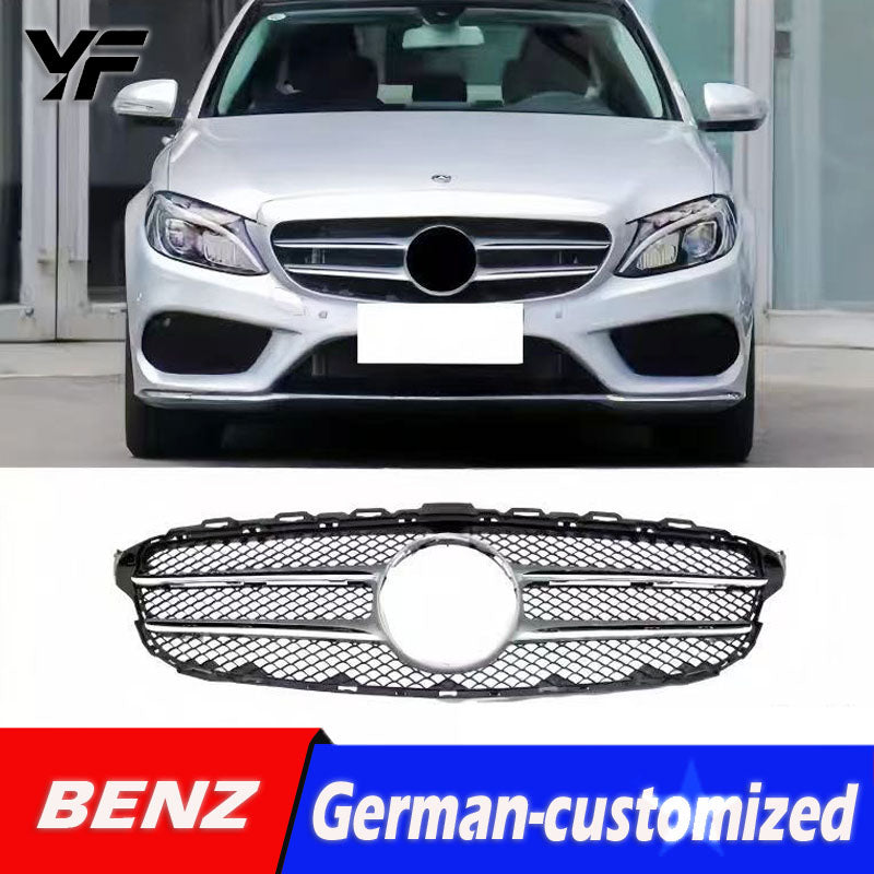 Front Grille for Mercedes-Benz C-Class C180, C200 Intake Grille, C260 Star Front Bumper, C300 Vent Grille W205