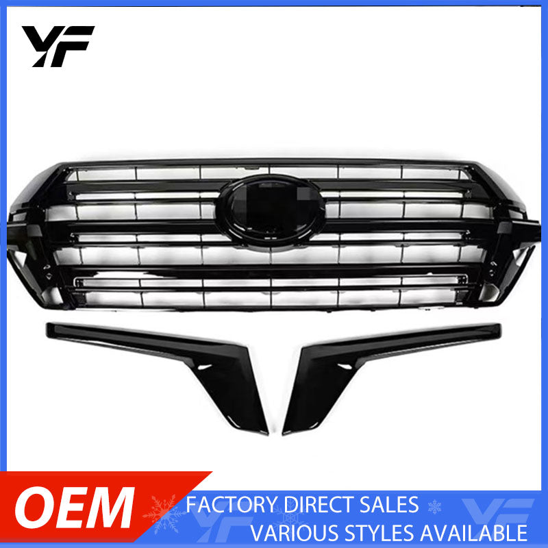 Black Warrior-style front grille modification suitable for 2016-2020 Toyota Land Cruiser LC200 high-spec models.
