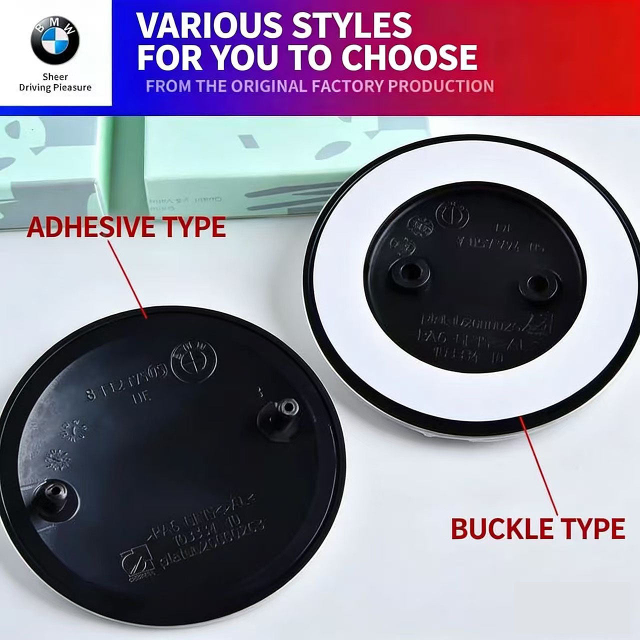 BMW Original Emblem Hood Logo Front Badge Blue & White 3 Series 5 Series X3 X5 X6 BMW Rear Trunk Emblem Wheel Center Caps