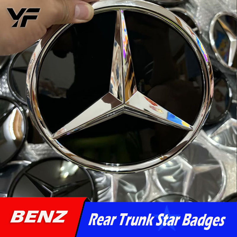 Mercedes-Benz GLA CLA C GLC GLE GLS W213 E-Class 205 Modified 3D Mirror Finish Grille Emblem/Logo