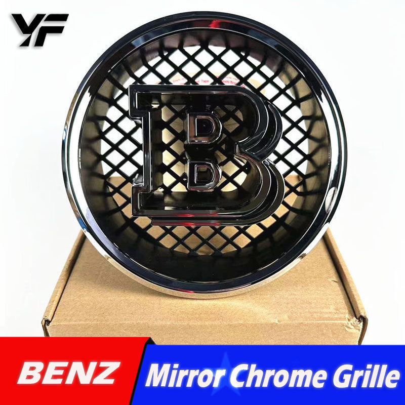 BRABUS grille emblem for Mercedes-Benz G-Class W463, Vito, older C-Class, B-Class, GLK, and V-Class (aftermarket modification).