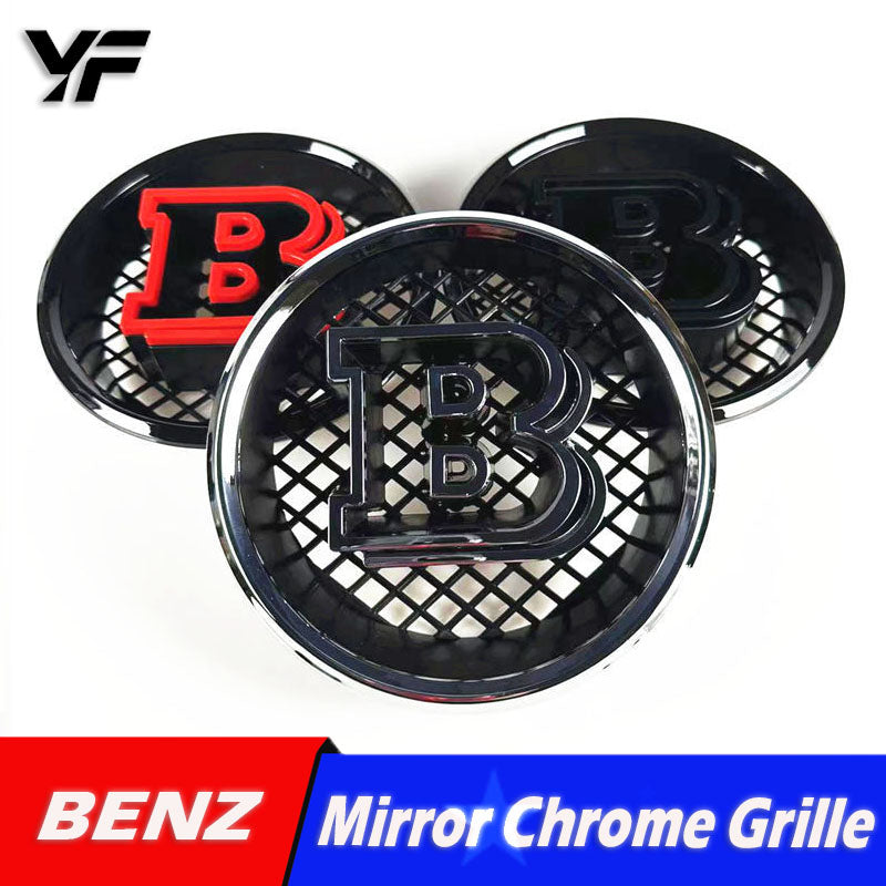 BRABUS grille emblem for Mercedes-Benz G-Class W463, Vito, older C-Class, B-Class, GLK, and V-Class (aftermarket modification).