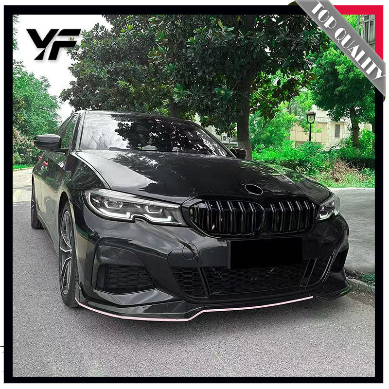 Suitable for BMW 3 Series G20 early 2019-2022 models, dual-bar all-black obsidian night grille kit for cross-border modification.