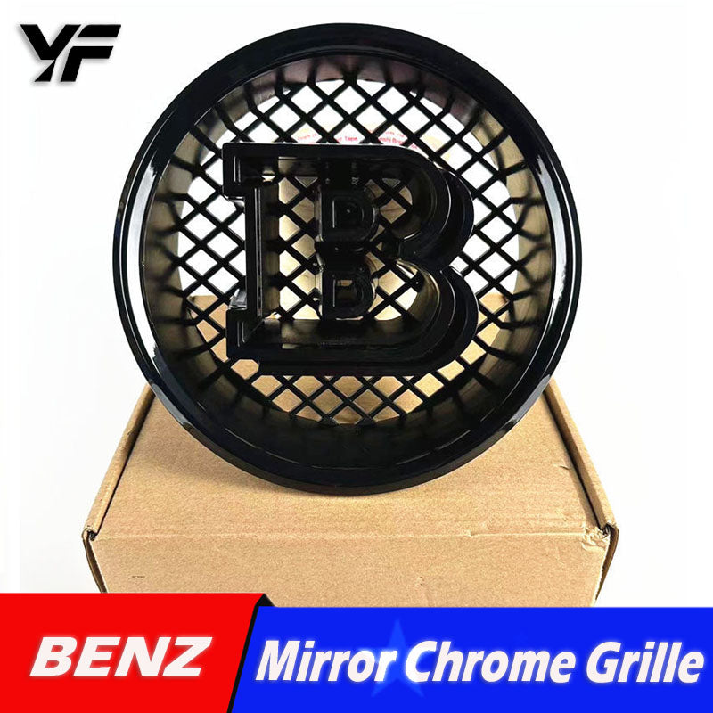 BRABUS grille emblem for Mercedes-Benz G-Class W463, Vito, older C-Class, B-Class, GLK, and V-Class (aftermarket modification).