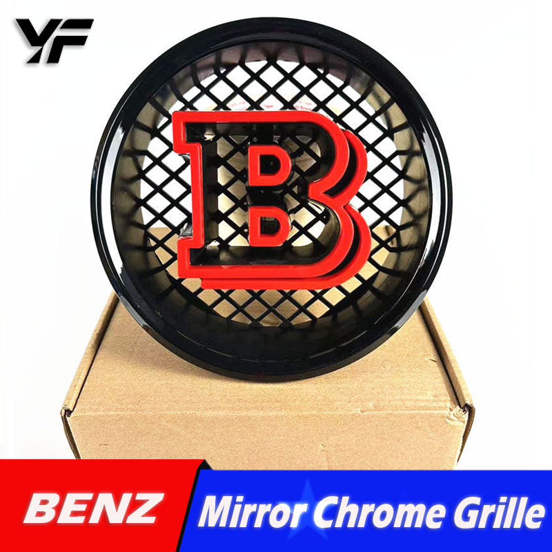 BRABUS grille emblem for Mercedes-Benz G-Class W463, Vito, older C-Class, B-Class, GLK, and V-Class (aftermarket modification).