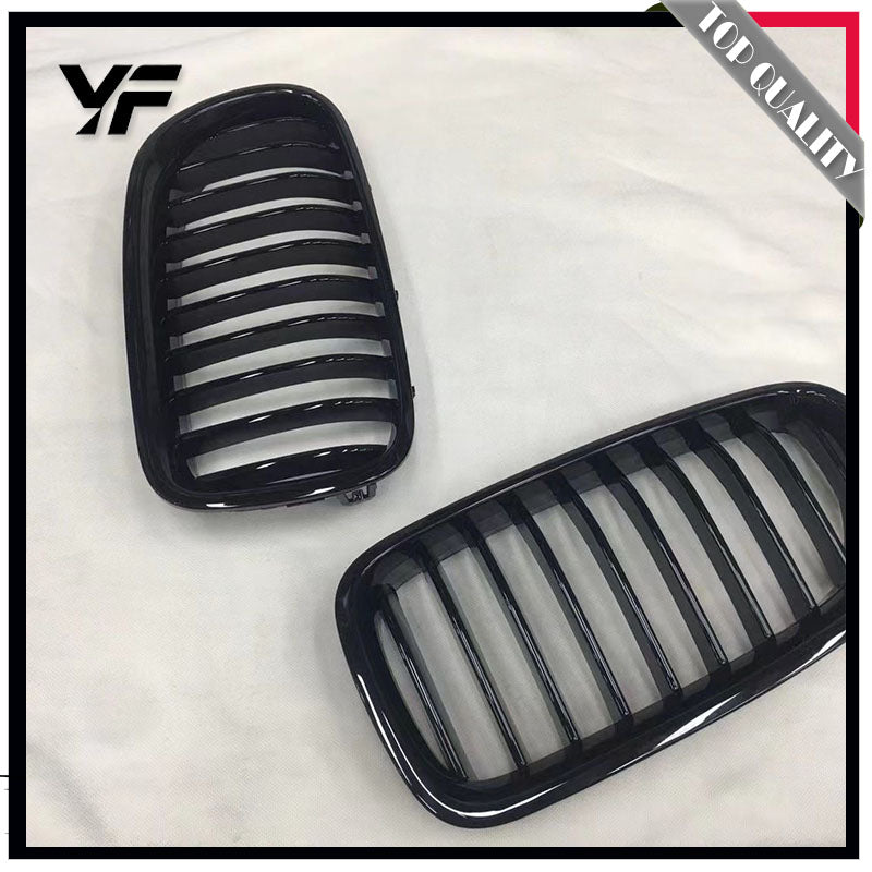 Applicable to 2011-2017 BMW 5 Series 520li 525li 530li dual-bar gloss black grille, F10 F18 all-black grille