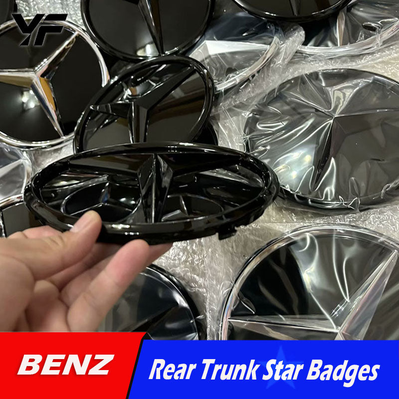 Mercedes-Benz GLA CLA C GLC GLE GLS W213 E-Class 205 Modified 3D Mirror Finish Grille Emblem/Logo