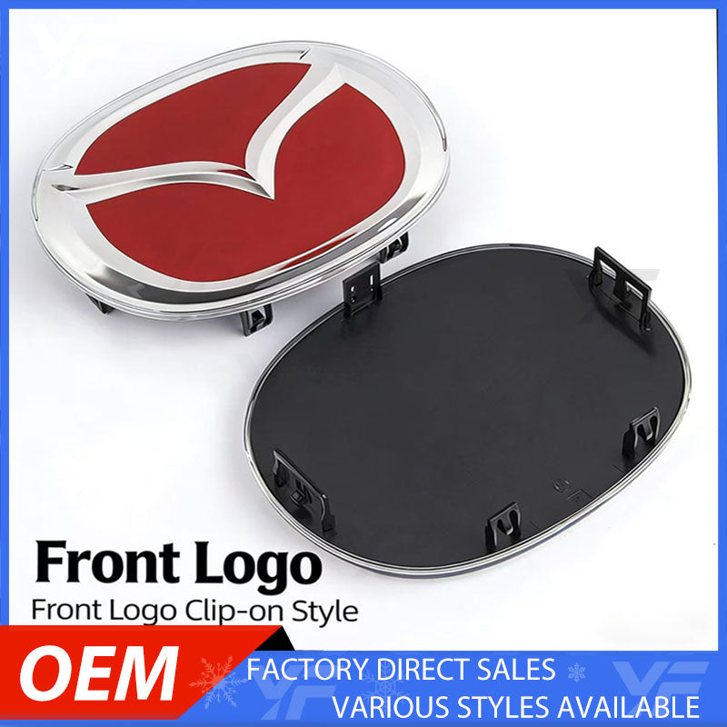 For Mazda 3 / 5 / 6 / 7, Atenza, Axela – 3D Crystal Mirror Finish Front & Rear Emblem Badge Refit Kit