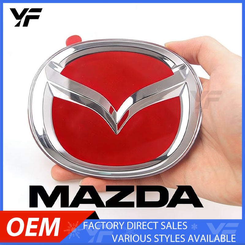 For Mazda 3 / 5 / 6 / 7, Atenza, Axela – 3D Crystal Mirror Finish Front & Rear Emblem Badge Refit Kit