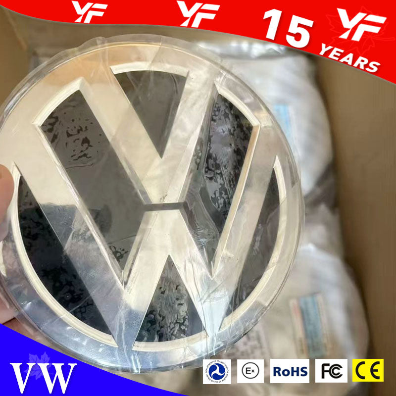 vw,acc,emblem,badge,logo,front,rear,glossy,black,silver,replacement,modified,car styling,auto accessory,grille badge,trunk logo,vw badge,vw emblem