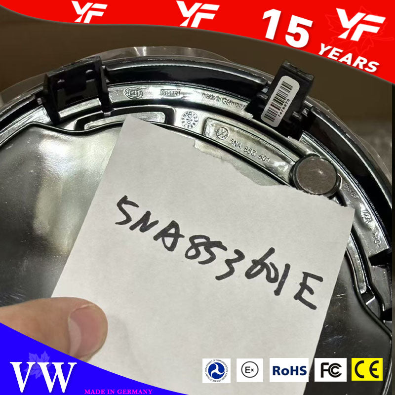 Ceramic Modified Car Emblems for Volkswagen, ACC Radar Compatible Front Grille Badges Exterior Modification Accessories