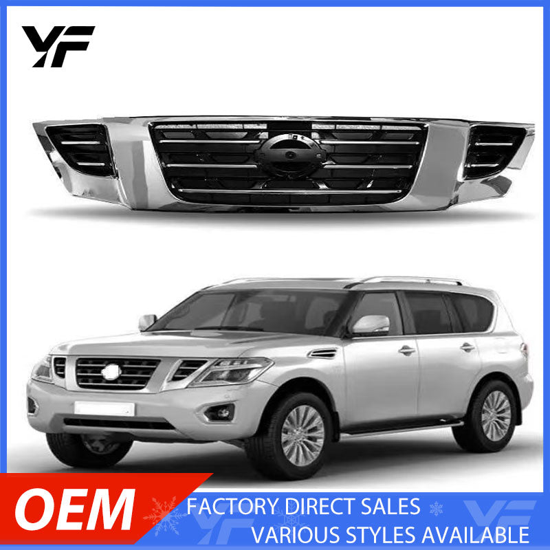 Applicable to the front grille and bumper of 2012-2019 Nissan Patrol Y62 models.