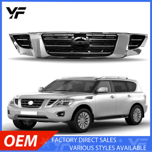 Applicable to the front grille and bumper of 2012-2019 Nissan Patrol Y62 models.