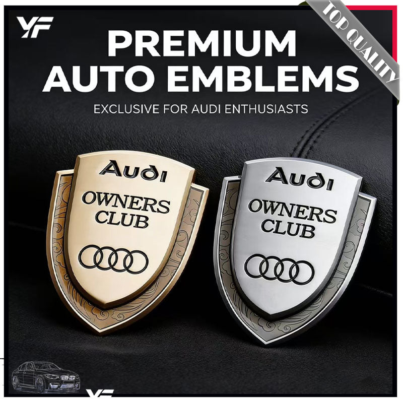 Car Metal Badge Sticker for Mercedes-Benz, Audi, BMW, VW | China Heart Style | Fender & Fuel Tank Cap
