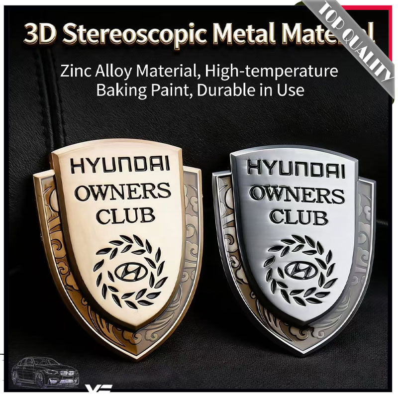 Metal Side Emblem & Fender Badge Sticker for Mercedes-Benz, Audi, BMW, VW. China Heart Style. Car Modification Badge, Fuel Tank Cap Sticker.