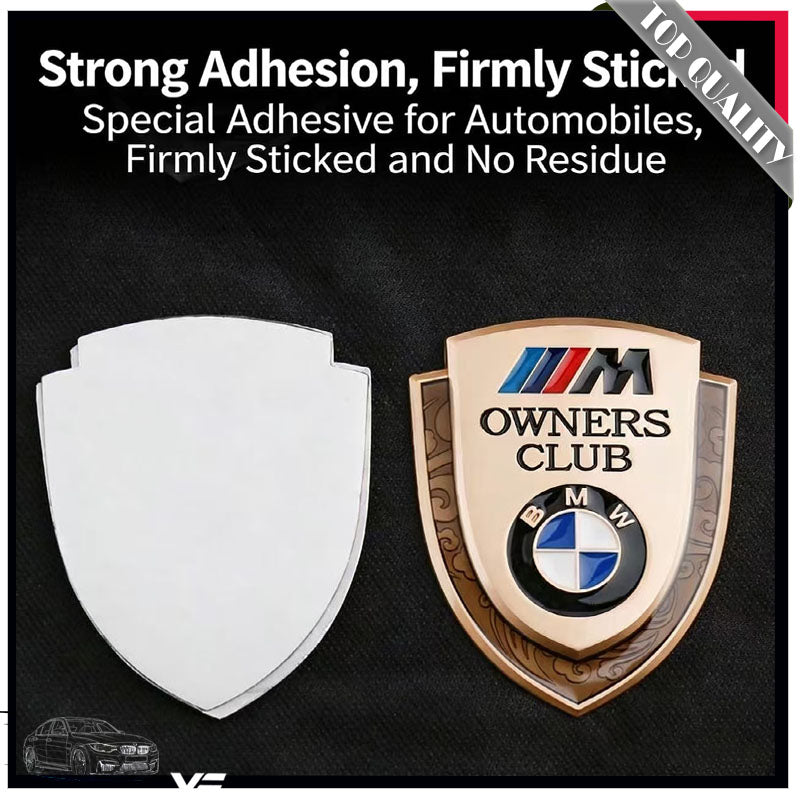Car Metal Badge Sticker for Mercedes-Benz, Audi, BMW, VW | China Heart Style | Fender & Fuel Tank Cap