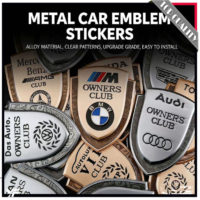 Metal Side Emblem & Fender Badge Sticker for Mercedes-Benz, Audi, BMW, VW. China Heart Style. Car Modification Badge, Fuel Tank Cap Sticker.
