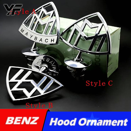 Suitable for Mercedes-Benz hood emblem, Maybach engine hood logo, W210 W221 front hood emblem, W212 W204.