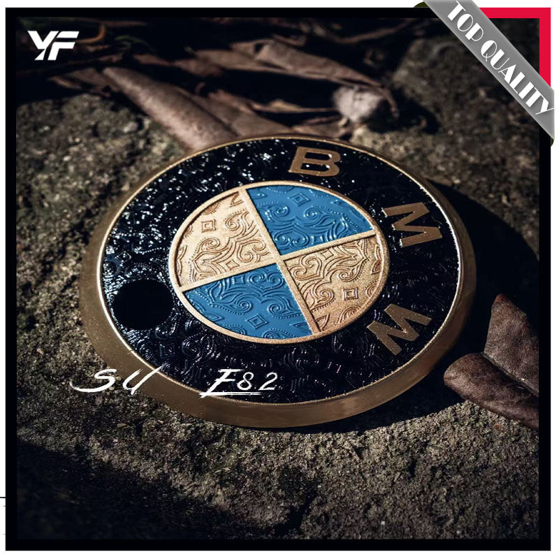 BMW Custom Rear Badge | Premium Enamel MI Logo, Stylish & Elegant
