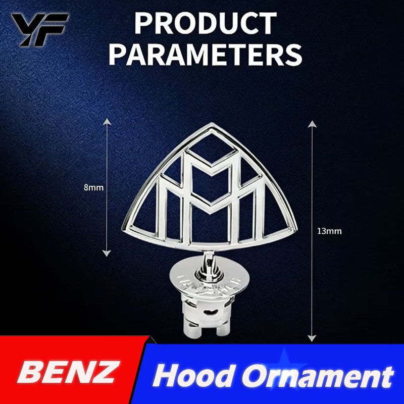 Suitable for Mercedes-Benz hood emblem, Maybach engine hood logo, W210 W221 front hood emblem, W212 W204.