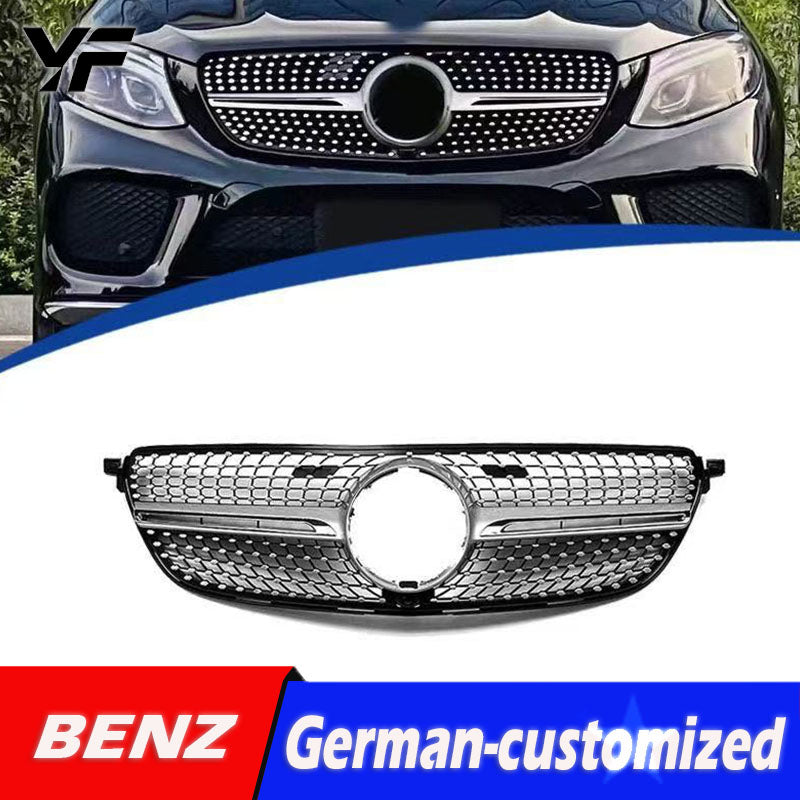Mercedes-Benz GLE-Class W166 GLE350 GLE450 2016-2019 GT Diamond Style Front Grille Upgrade
