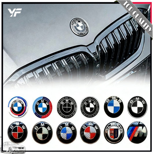 BMW Carbon Fiber Hood Emblems 1/2/3/5/6/7 Series • X1/X3/X5/X6