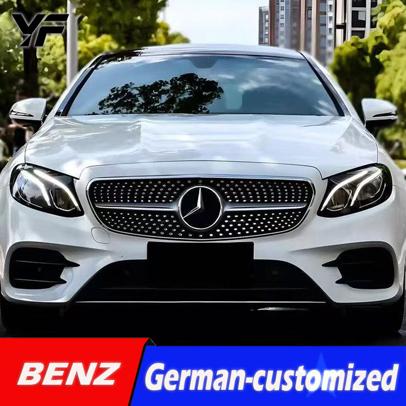 Mercedes-Benz New E-Class W213 GT Grille, E260 E300L AMG Style Vertical Bar Grille, Radiator Grill