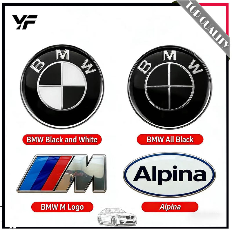 For BMW 1 2 3 5 6 7 Series & X1 X3 X5 X6 Carbon Fiber Front & Rear Hood Emblems