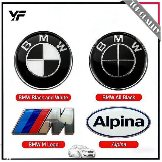 For BMW 1 2 3 5 6 7 Series & X1 X3 X5 X6 Carbon Fiber Front & Rear Hood Emblems