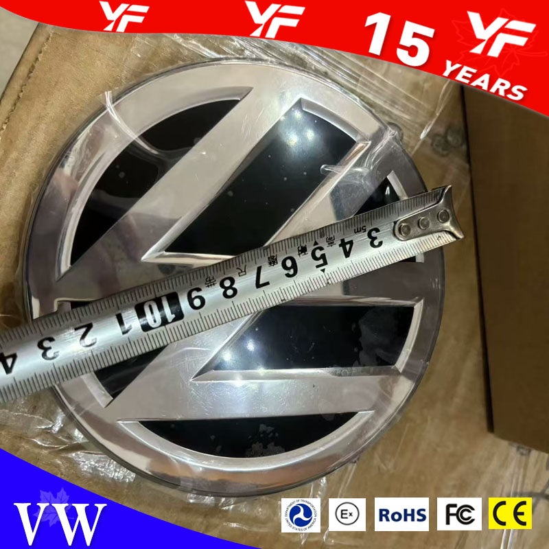 vw,acc,emblem,badge,logo,front,rear,glossy,black,silver,replacement,modified,car styling,auto accessory,grille badge,trunk logo,vw badge,vw emblem